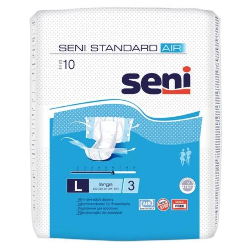 Подгузники для взрослых Seni Standard Air L 10 шт. - фото 1