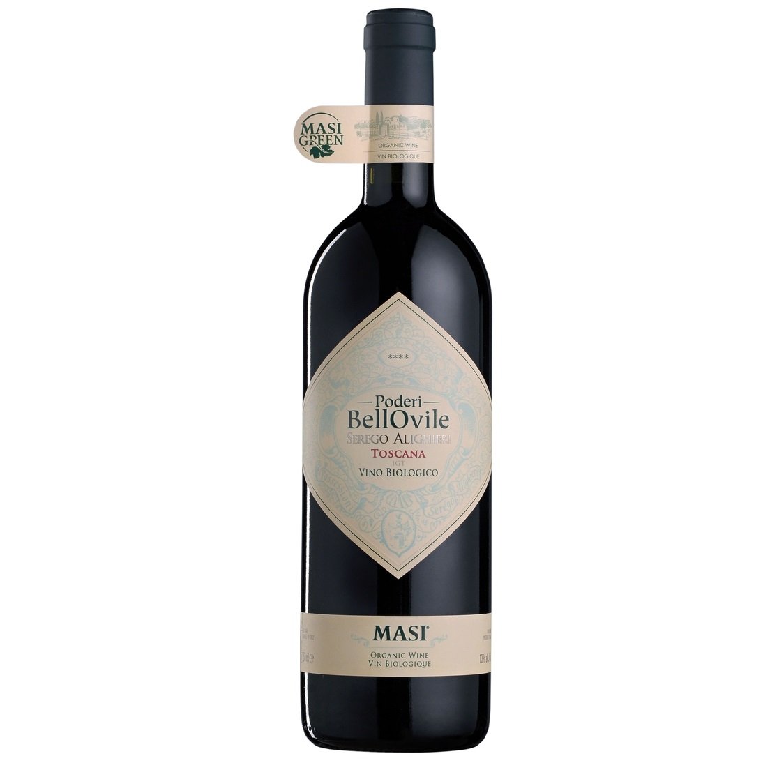 Вино Masi BellOvile Poderi Rosso Toscana IGT Bio Serego Alighieri, красное, сухое, 13%, 0,75 л - фото 1