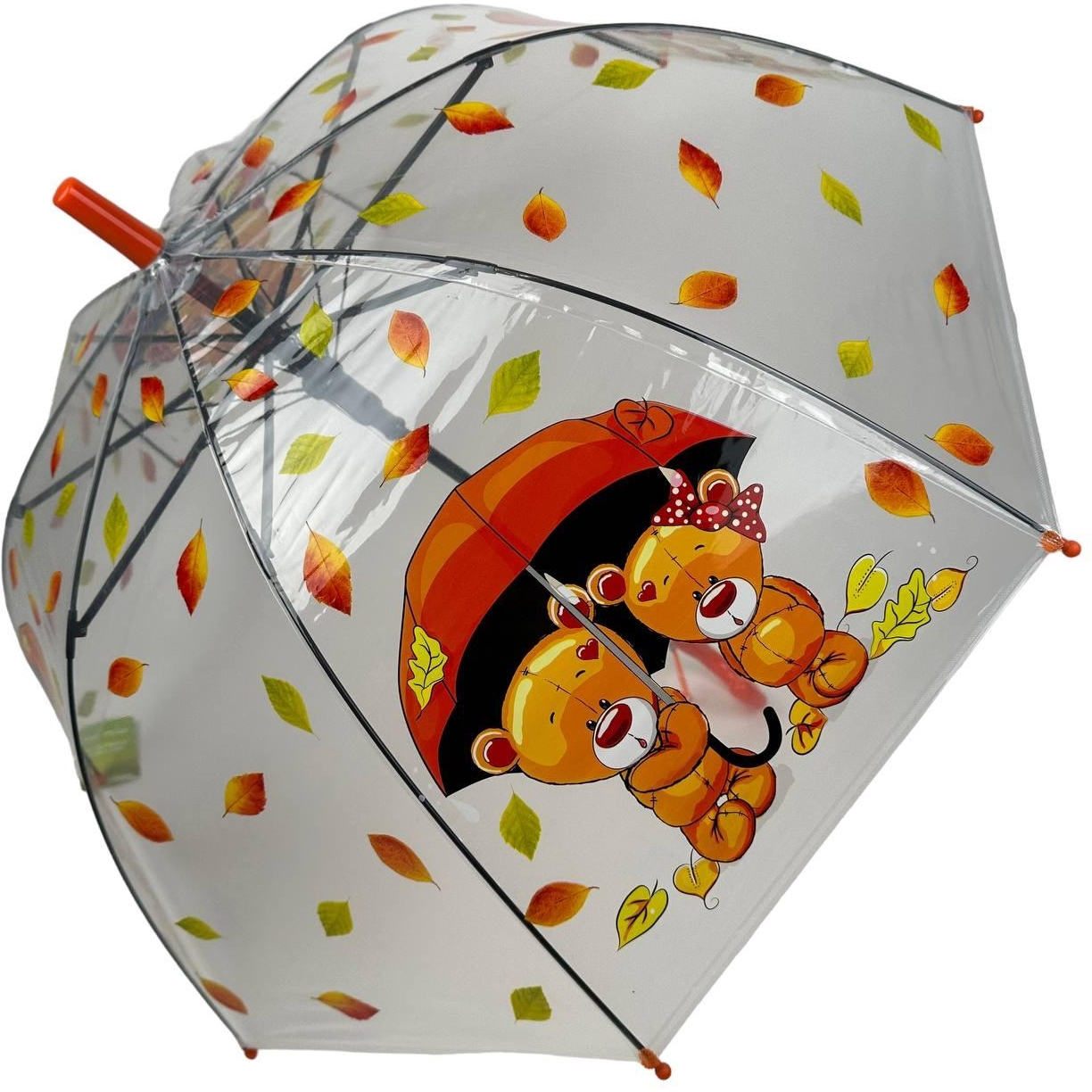 Детский зонт-трость полуавтомат Rain 75 см разноцветный - фото 1