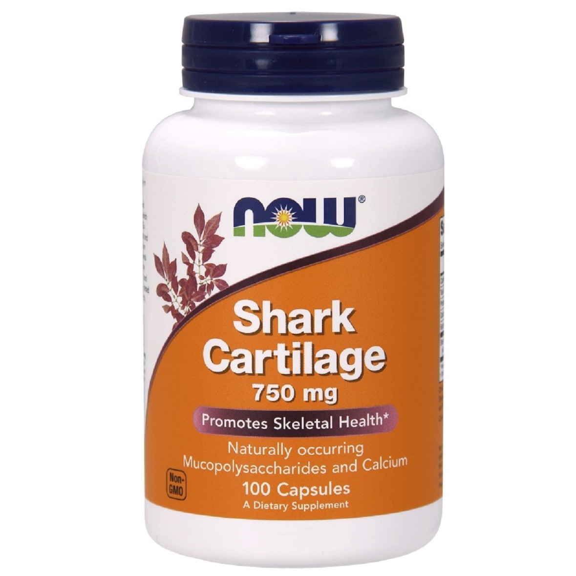 Акулячий Хрящ Now Foods Shark Cartilage 750 мг 100 капсул - фото 1