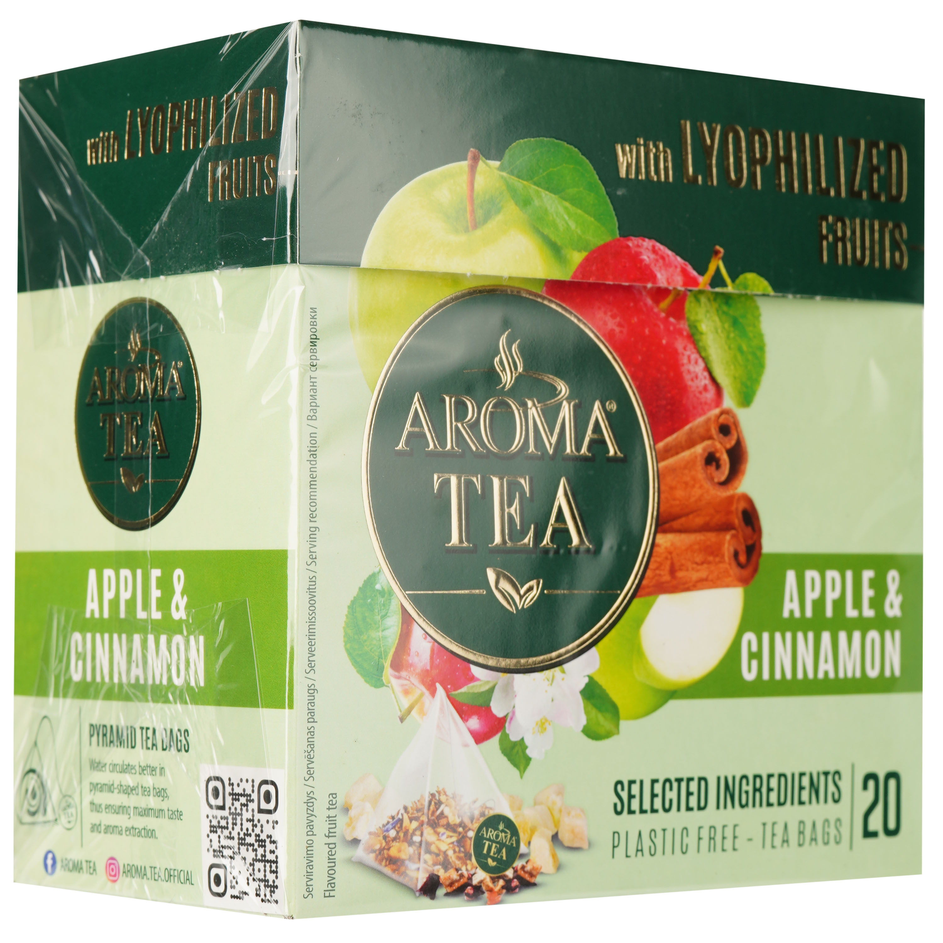 Чай чорний Aroma Tea з яблуком 40 г (20 шт. х 2 г) (896854) - фото 1