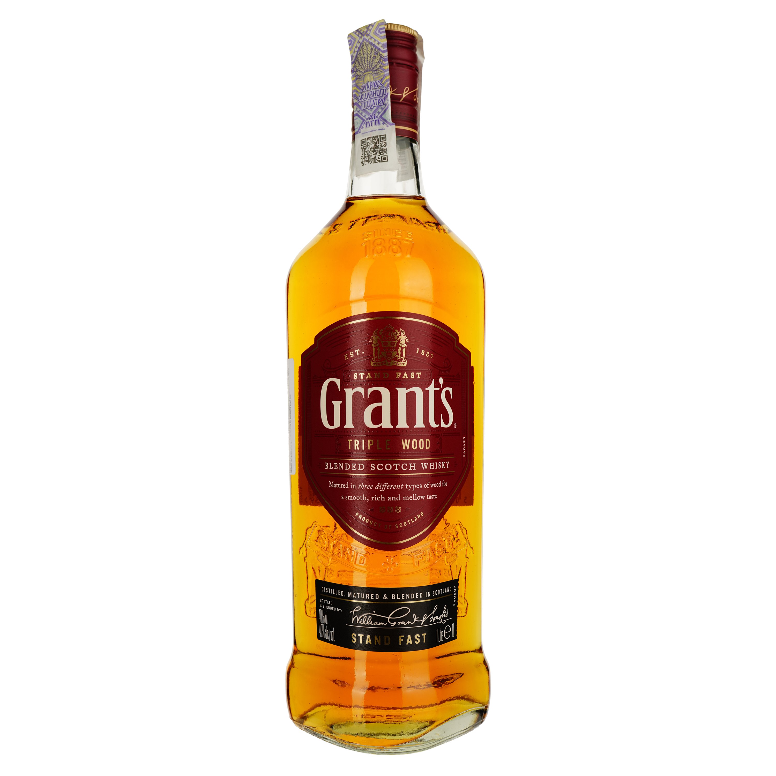 Виски Grants Triple Wood, 40%, 1 л (33056) - фото 1