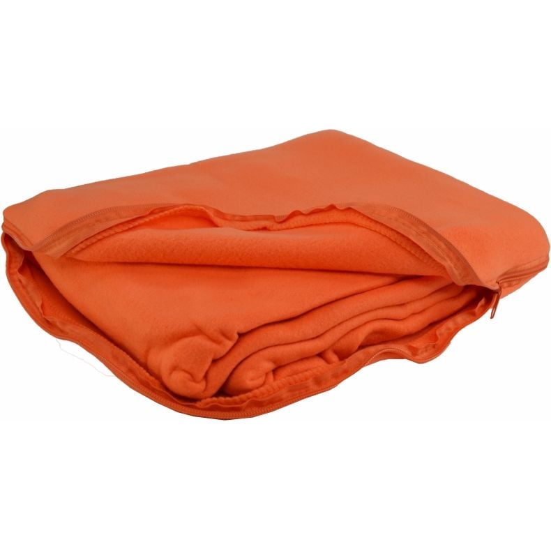 Плед-подушка флісова Bergamo Mild 180х150 см, помаранчева (202312pl-06) - фото 1