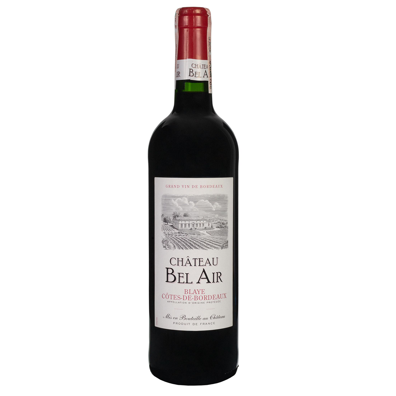 Вино Chateau Bel Air Blaye-Cotes-De-Bordeaux, червоне, сухое, 0,75 л - фото 1