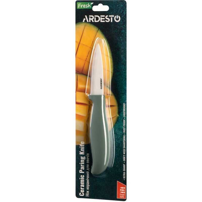 Нож для овощей Ardesto Fresh, 18,5 см, зеленый (AR2118CZ) - фото 1