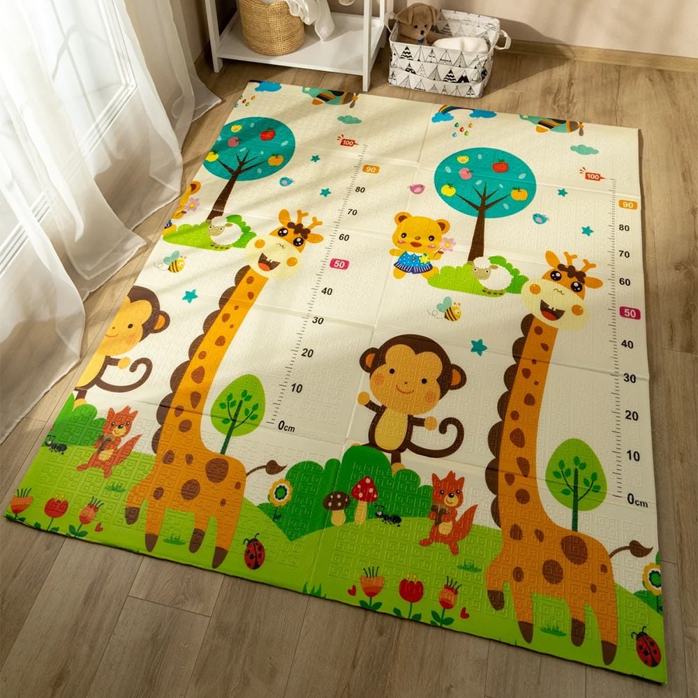 Детский коврик Poppet Малыш-жираф и Цифры-животные двухсторонний складной 200х180x1 см (PP021-200) - фото 9