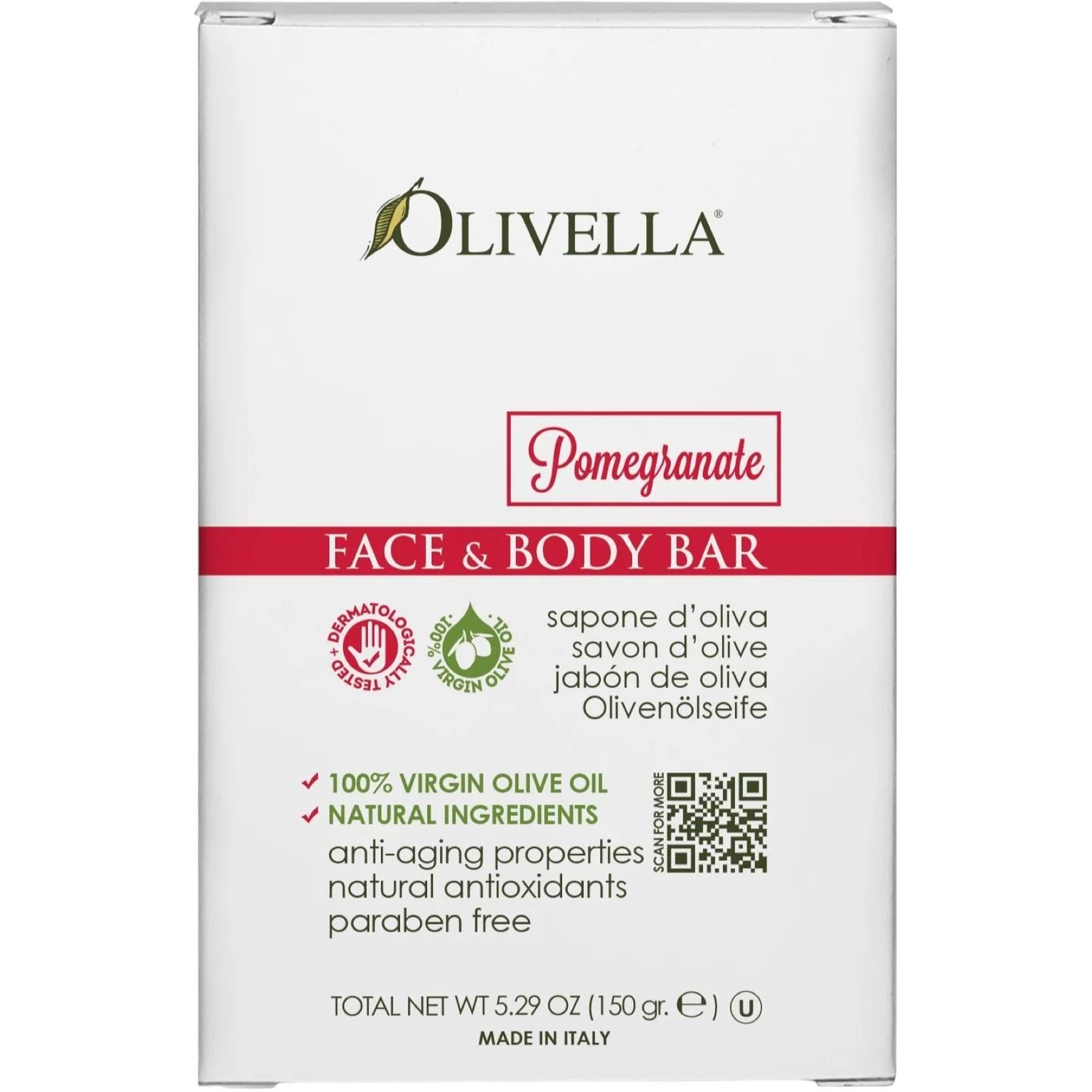 Мыло для лица и тела Olivella Гранат на основе оливкового масла, 150 г - фото 2