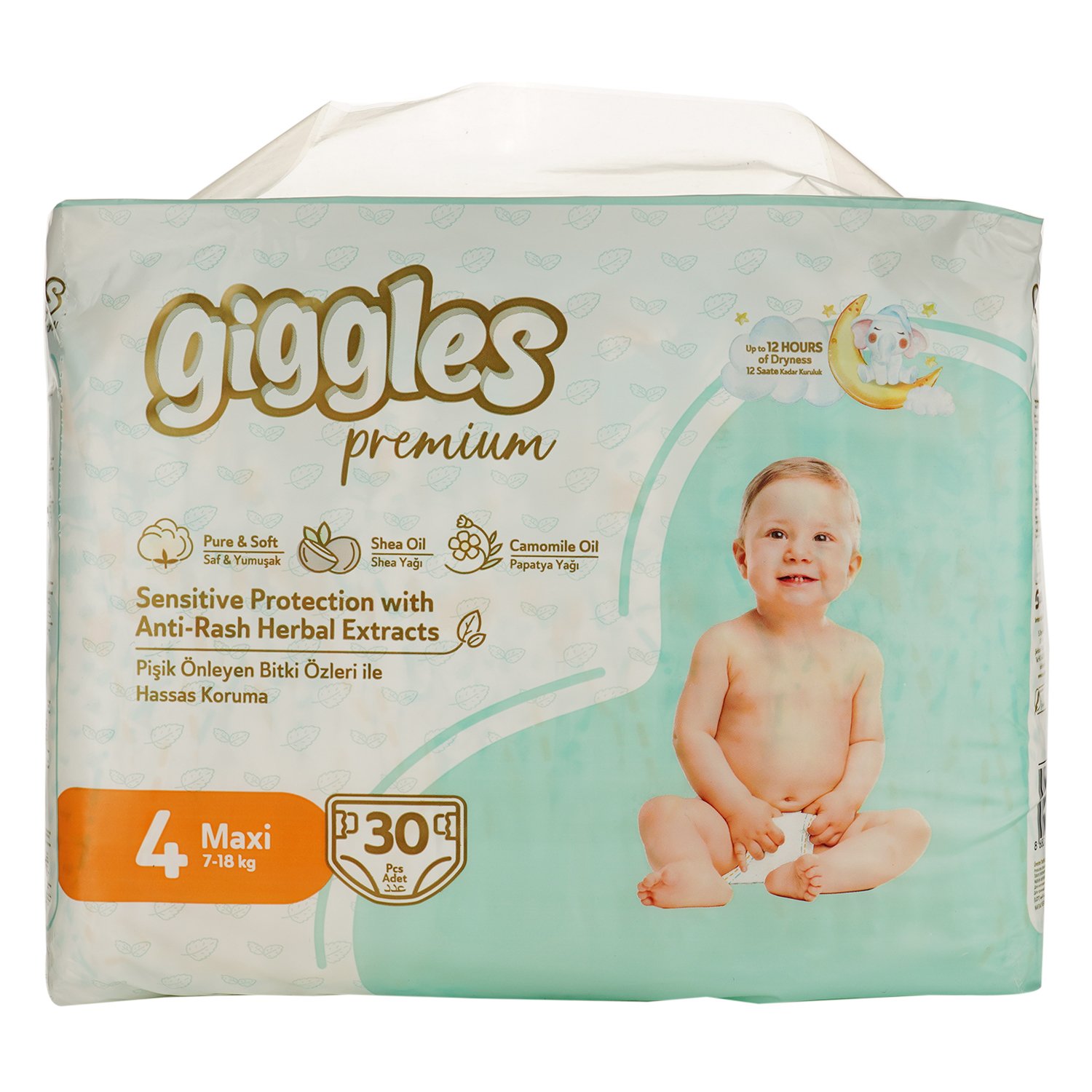 Підгузки Giggles Premium Maxi 4 (7-18 кг) 30 шт. - фото 1