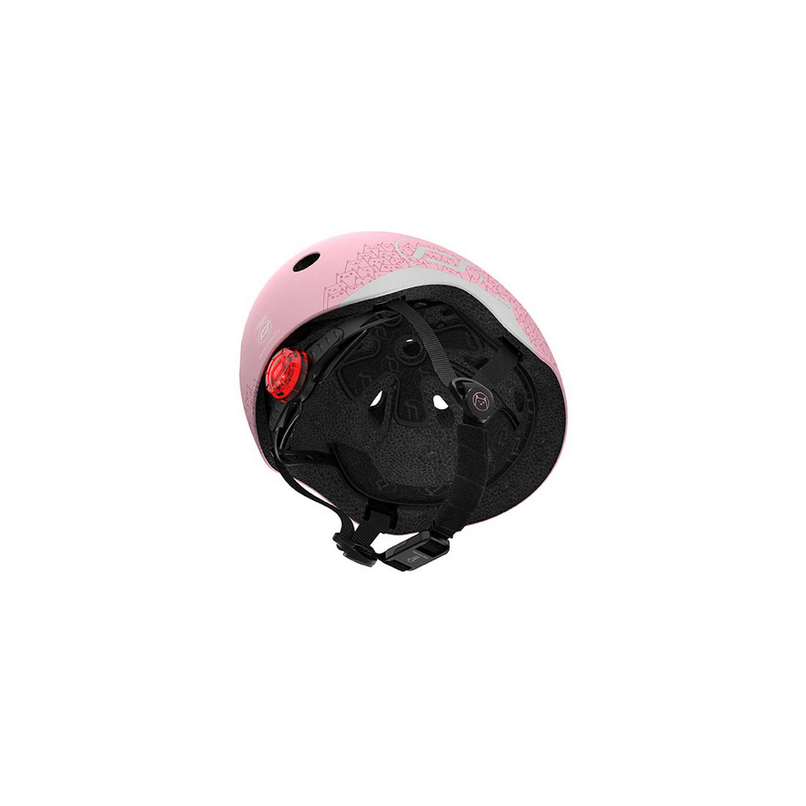 Шлем защитный Scoot and Ride светоотражающий, с фонариком, 45-51 см (XXS/XS), розовый (SR-210225-ROSE) - фото 8