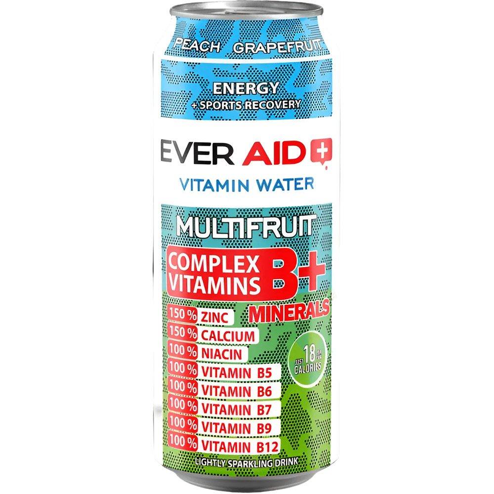 Напиток безалкогольный Ever Aid Vitamin Water Multifruit 0.5 л ж/б - фото 1