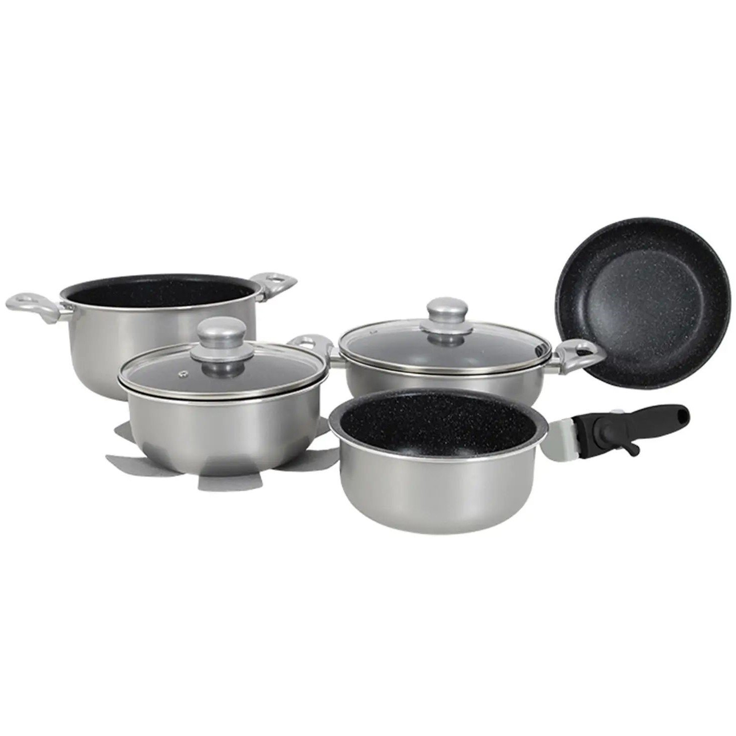 Набір посуду Gimex Cookware Set induction 8 предметів Silver (6977227) - фото 1
