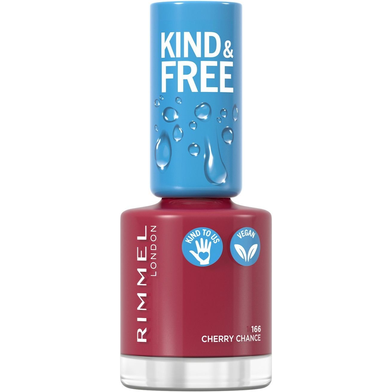 Лак для нігтів Rimmel Kind & Free, відтінок 166 (Cherry Chance), 8 мл - фото 1