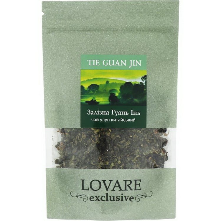 Чай зеленый Lovare Exclusive Ti Guan Yin улун китайский, байховый, листовой, 100 г (829717) - фото 1