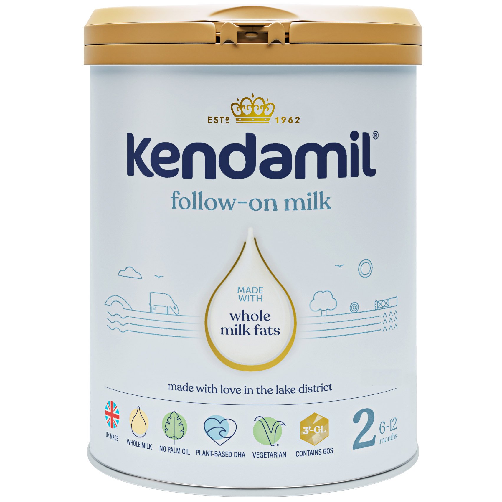 Сухая молочная смесь Kendamil Classic 2 для детей 6-12 месяцев 800 г (77000388) - фото 1