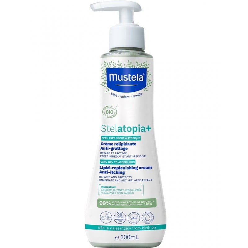 Крем против зуда Mustela Stelatopia+ Lipid-replenishing cream Anti-itching 300 мл - фото 1