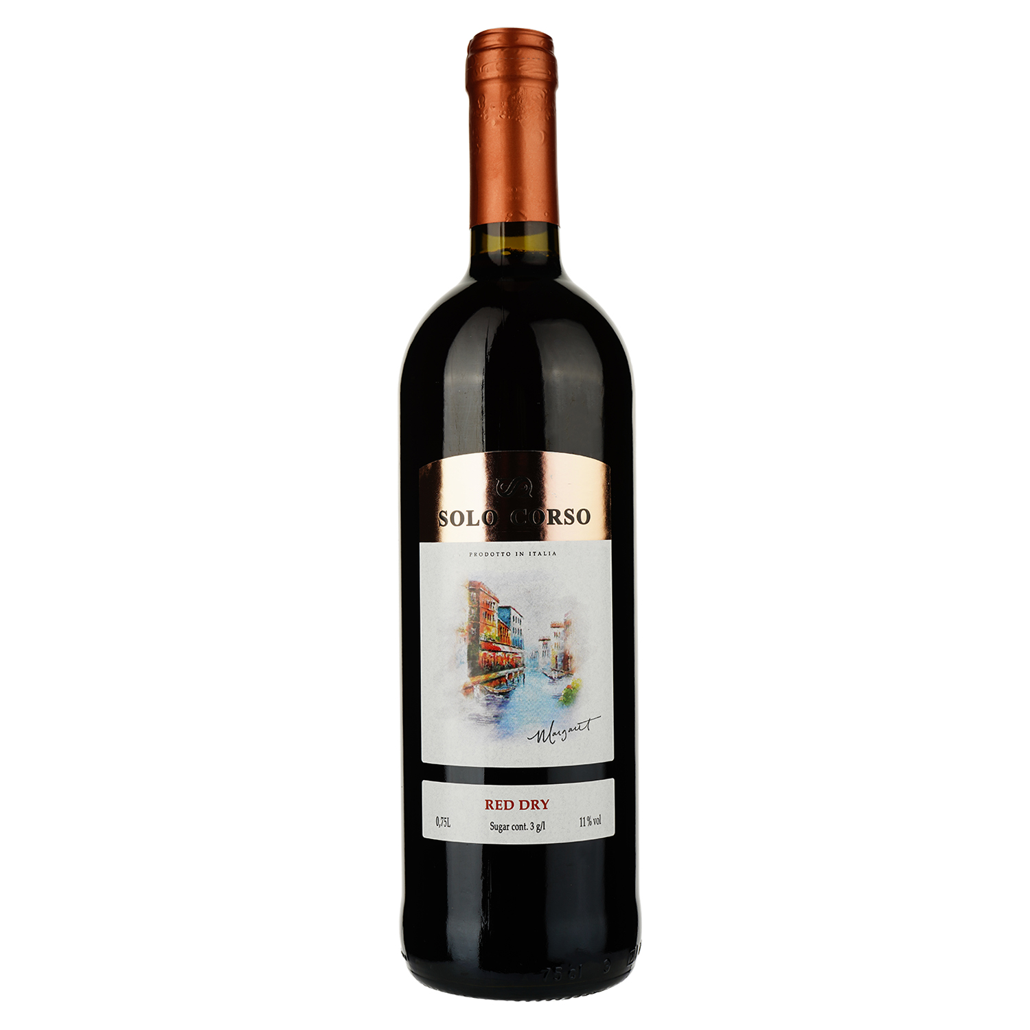 Вино Solo Corso Rosso VdT, красное, сухое, 11%, 0,75 л - фото 1