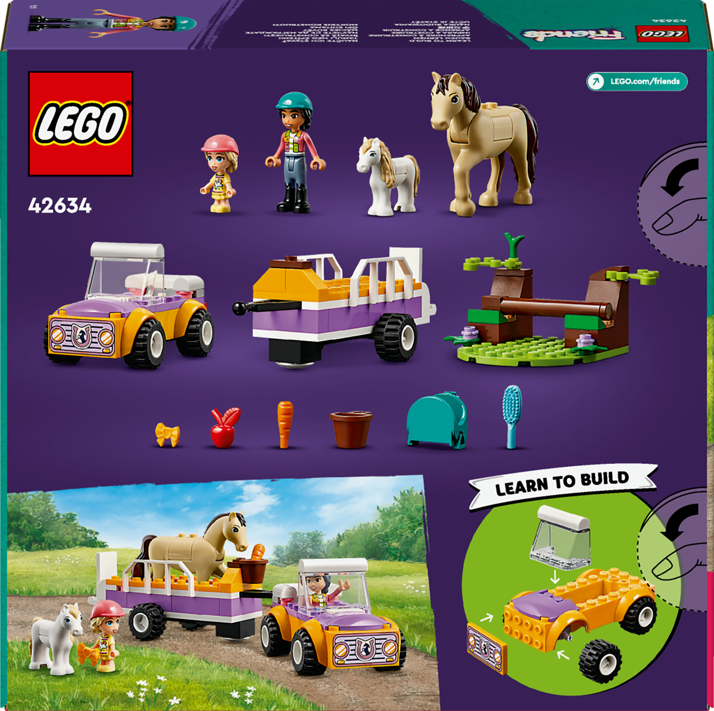 Конструктор LEGO Friends Прицеп для лошади и пони 105 детали (42634) - фото 9