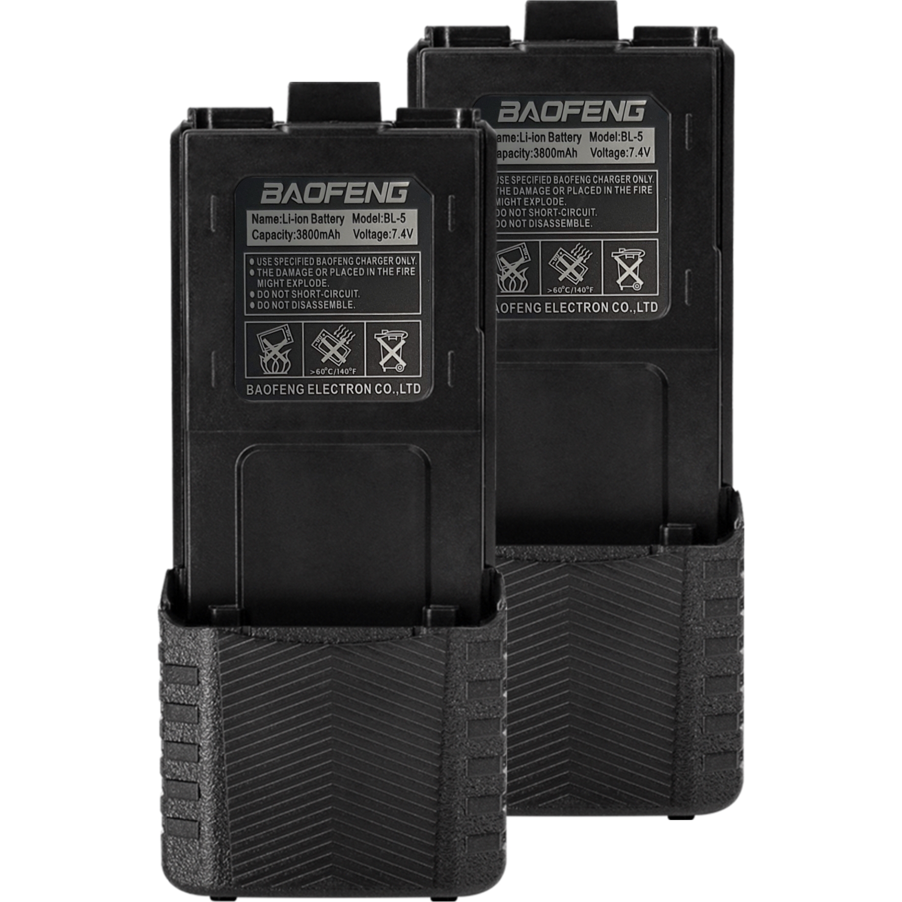 Аккумуляторная батарея для рации Baofeng UV-5R (BL-5L) 3800 mAh 2 шт. - фото 1