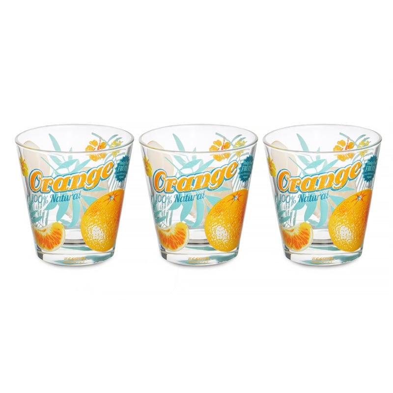 Набір склянок Cerve Апельсин, 3 шт., 250 мл (650-631) - фото 1