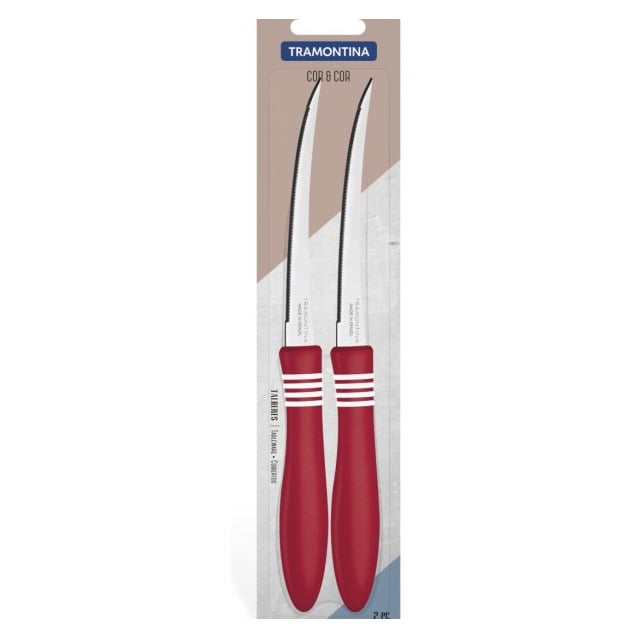 Наборы ножей Tramontina COR&COR, для томатов,127 мм, красная ручка, 2 шт (23462/275) - фото 2