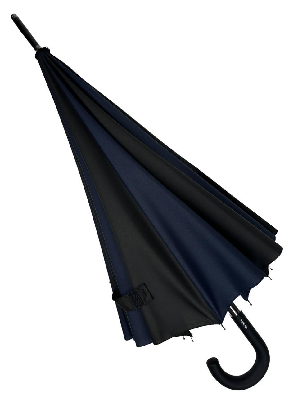 Женский зонт-трость полуавтомат Toprain 98 см синий - фото 3