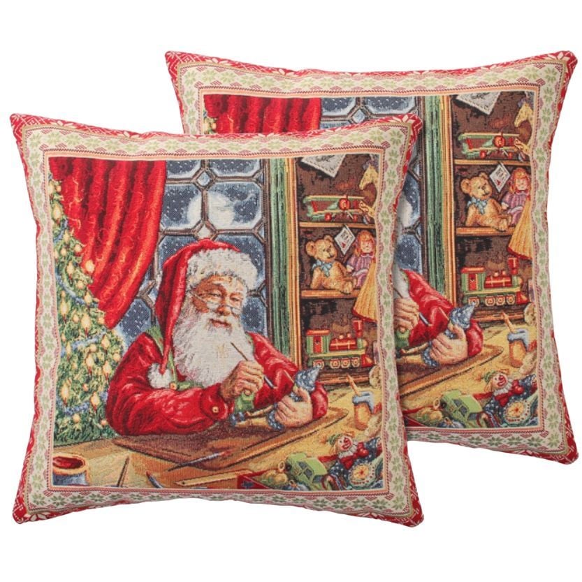 Наволочка новорічна Lefard Home Textile Artisan гобеленова з люрексом, 45х45 см (716-125) - фото 1