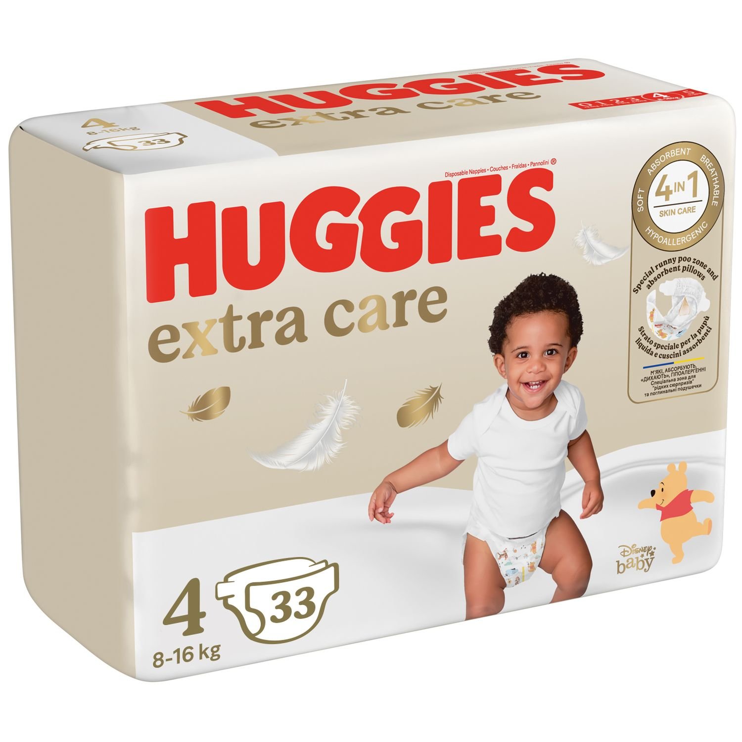 Подгузники Huggies Extra Care Jumbo 4 (8-16 кг), 33 шт. - фото 1