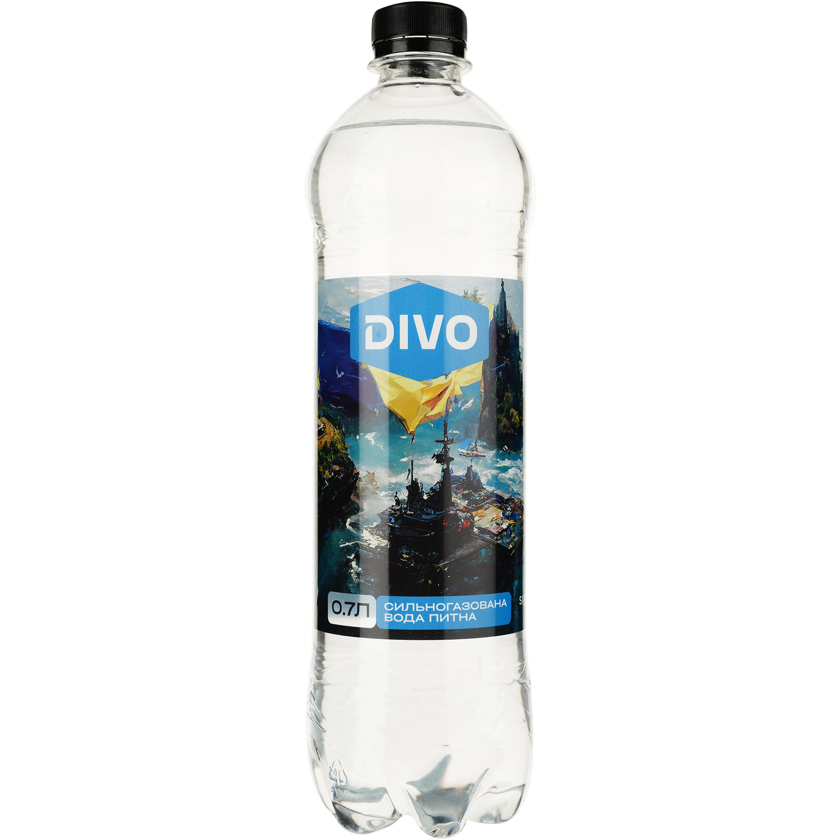 Вода питьевая Divo Voda сильногазированная 0.7 л - фото 1