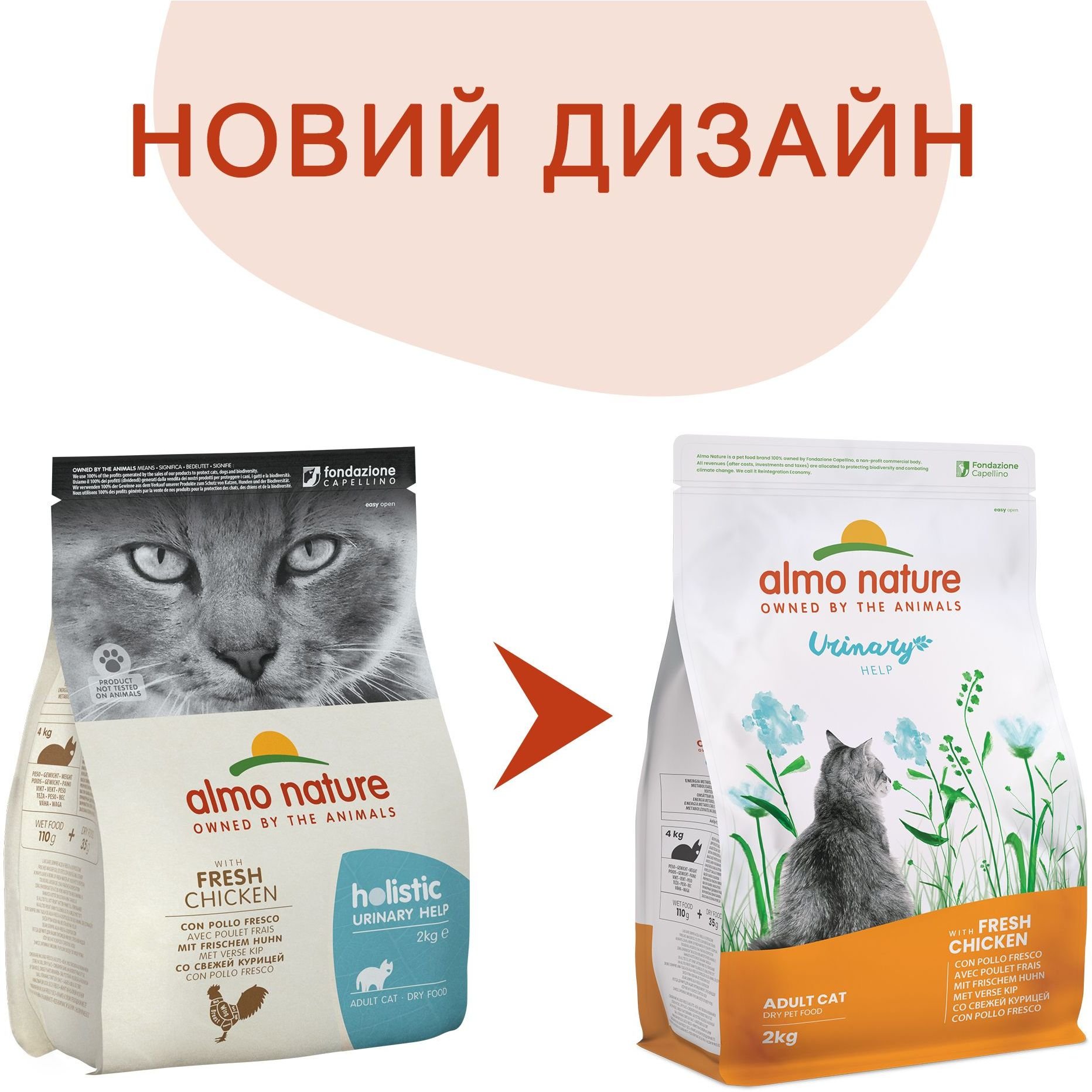 Сухой корм для взрослых кошек Almo Nature Holistic Cat для профилактики мочекаменной болезни со свежей курицей 2 кг (675) - фото 2