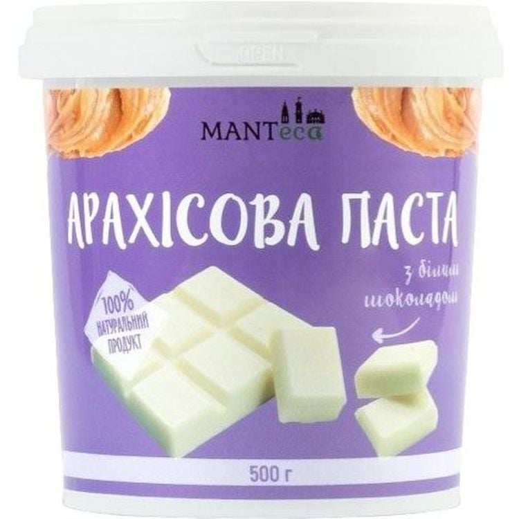 Паста арахісова Manteca з білим шоколадом, 500 г - фото 1