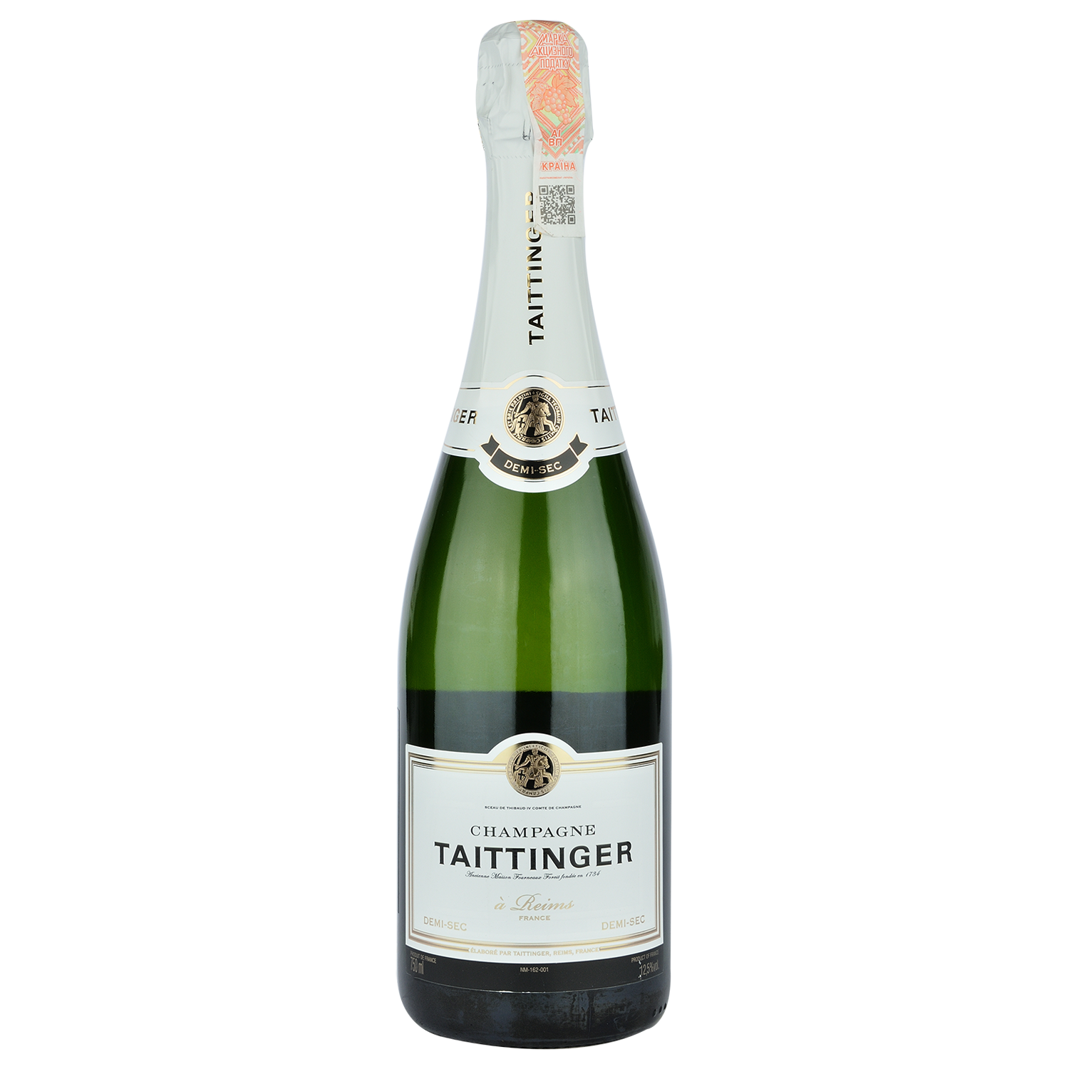 Шампанское Taittinger Demi sec, белое, полусухое, 0,75 л (4655) - фото 1