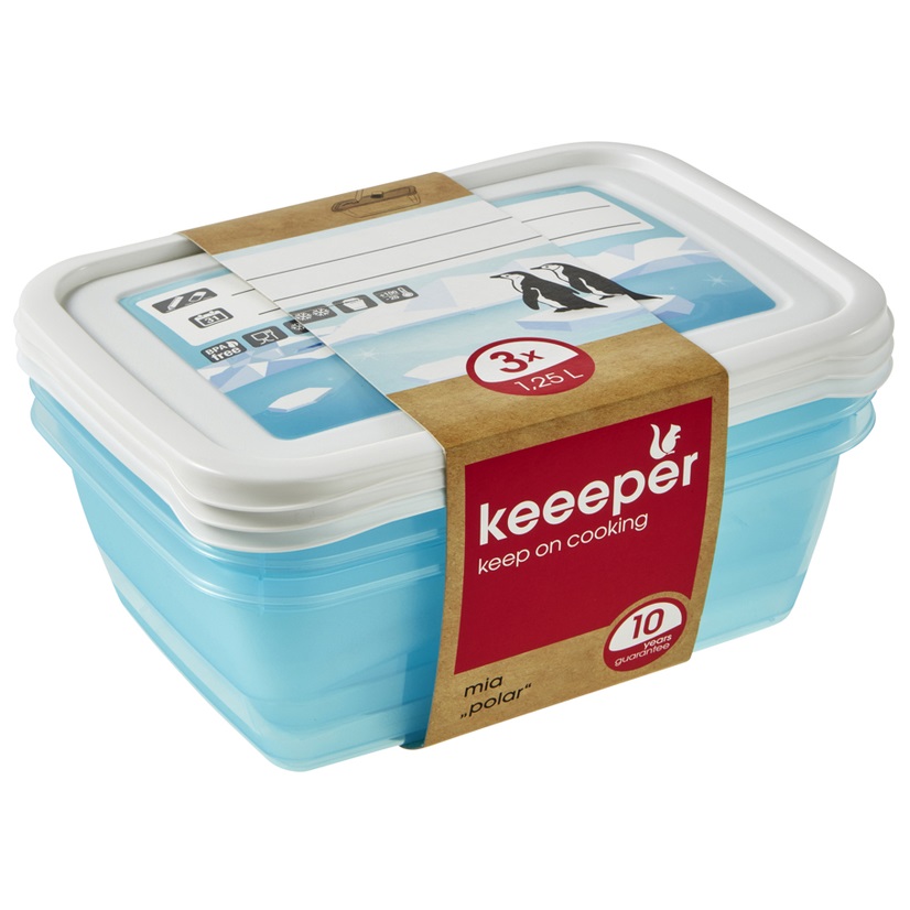 Комплект ємностей для морозильної камери Keeeper Polar, 1,25 л, блакитний, 3 шт. (3015) - фото 4