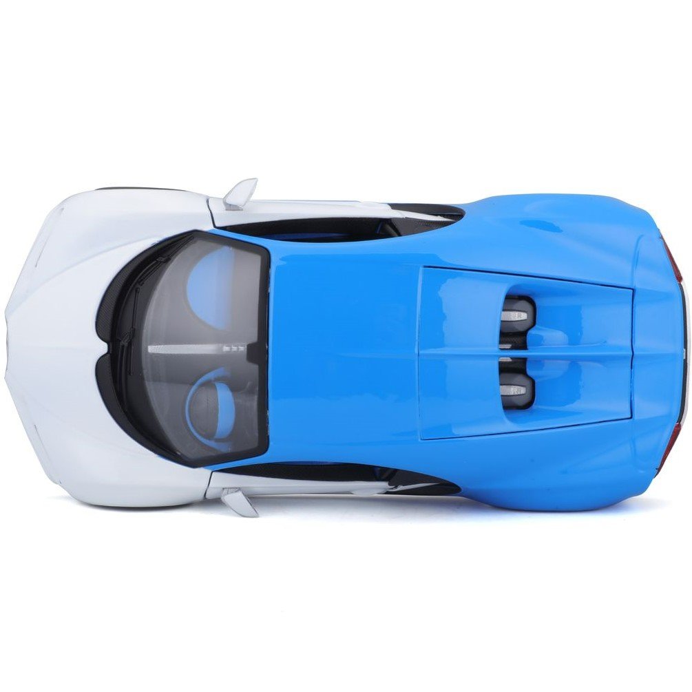 Автомодель Maisto Bugatti Chiron бело-голубой - тюнин, 1:24 (32509 white/blue) - фото 10