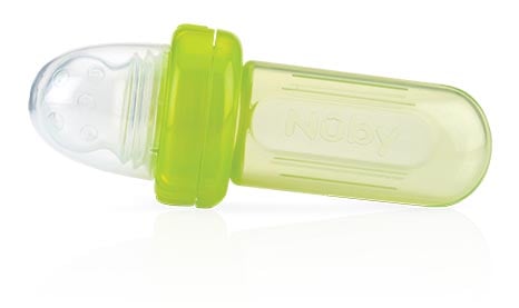 Силіконовий ніблер Nuby Easy Squeezy, з захисним ковпачком, зелений (5577grn) - фото 1