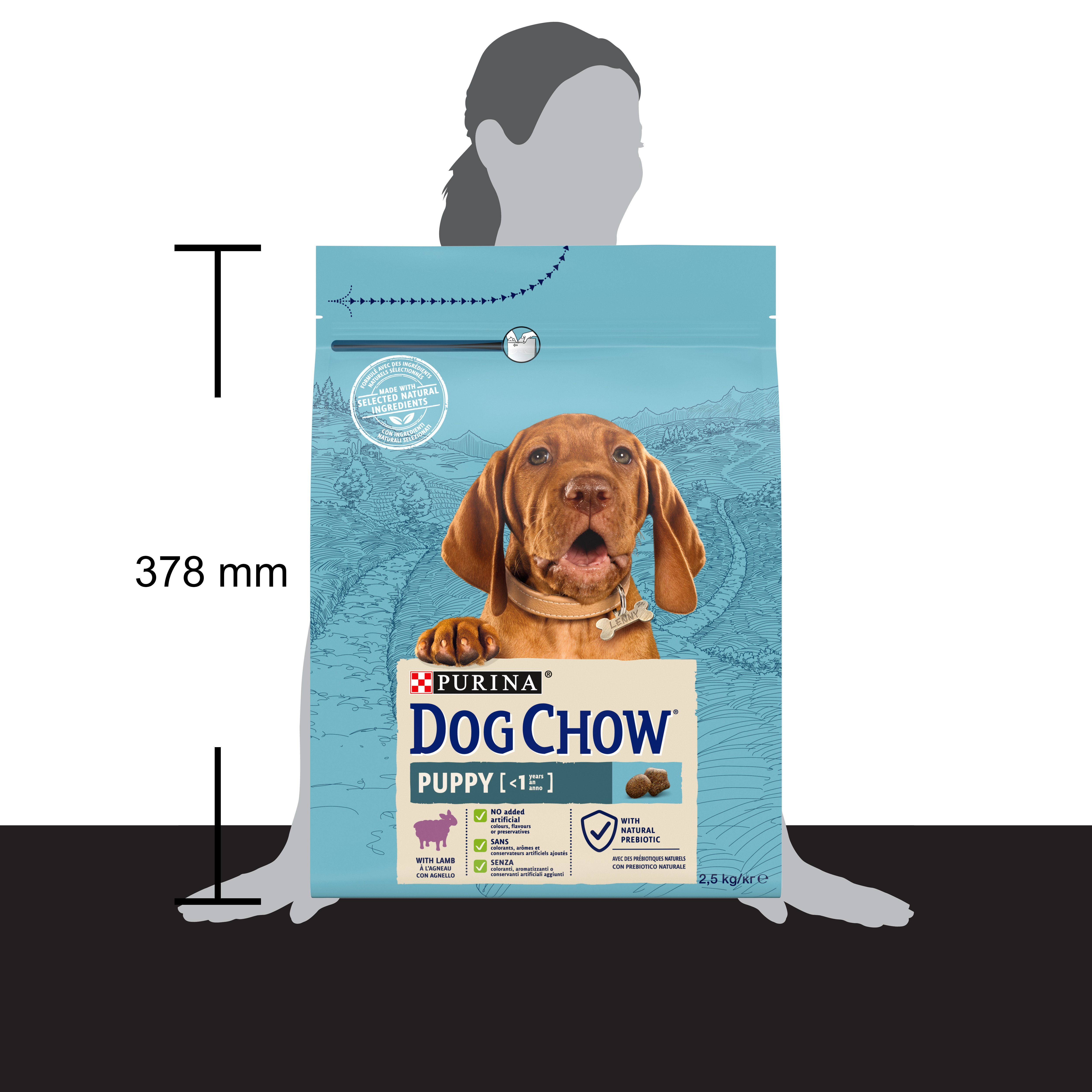 Сухой корм для щенков Dog Chow Puppy <1, с ягненком, 2,5 кг - фото 4