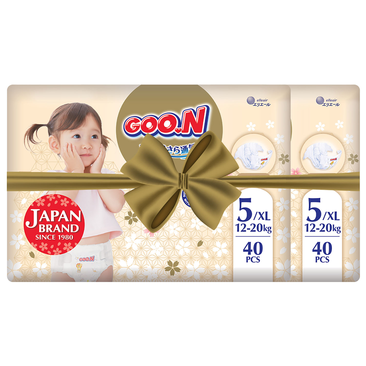 Подгузники на липучках Goo.N Premium Soft размер 5(XL) 12-20 кг доу-пак 80 шт. - фото 1