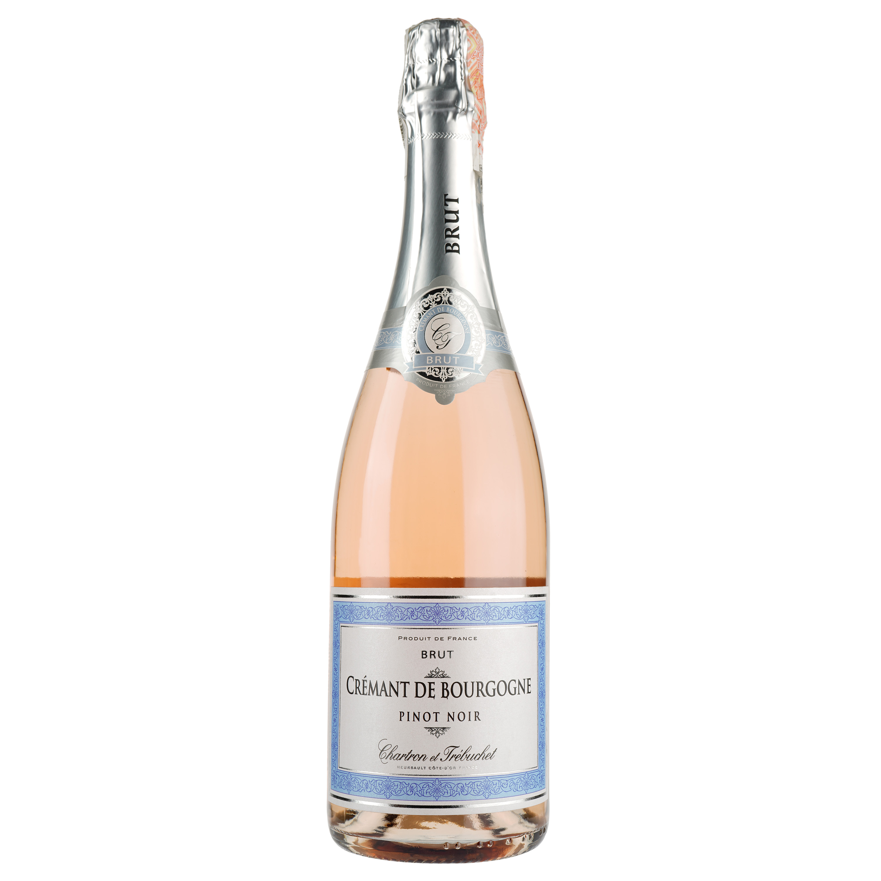 Вино игристое Chartron et Trebuchet Cremant de Bourgogne Brut Pinot Noir, розовое, брют, 12%, 0,75 л (90458) - фото 1