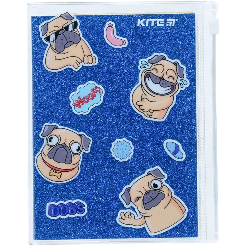 Блокнот Kite Blue dogs А6+ в клеточку 80 листов синий (K22-462-4) - фото 1