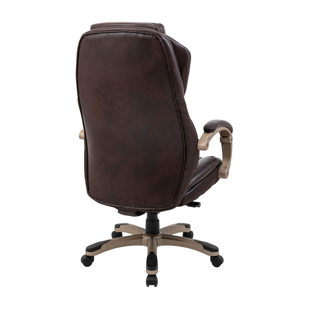 Крісло офісне Richman Преміо Пластик Річ Synchro Шкіра Спліт темно-коричневий (RCM-1071) - фото 5