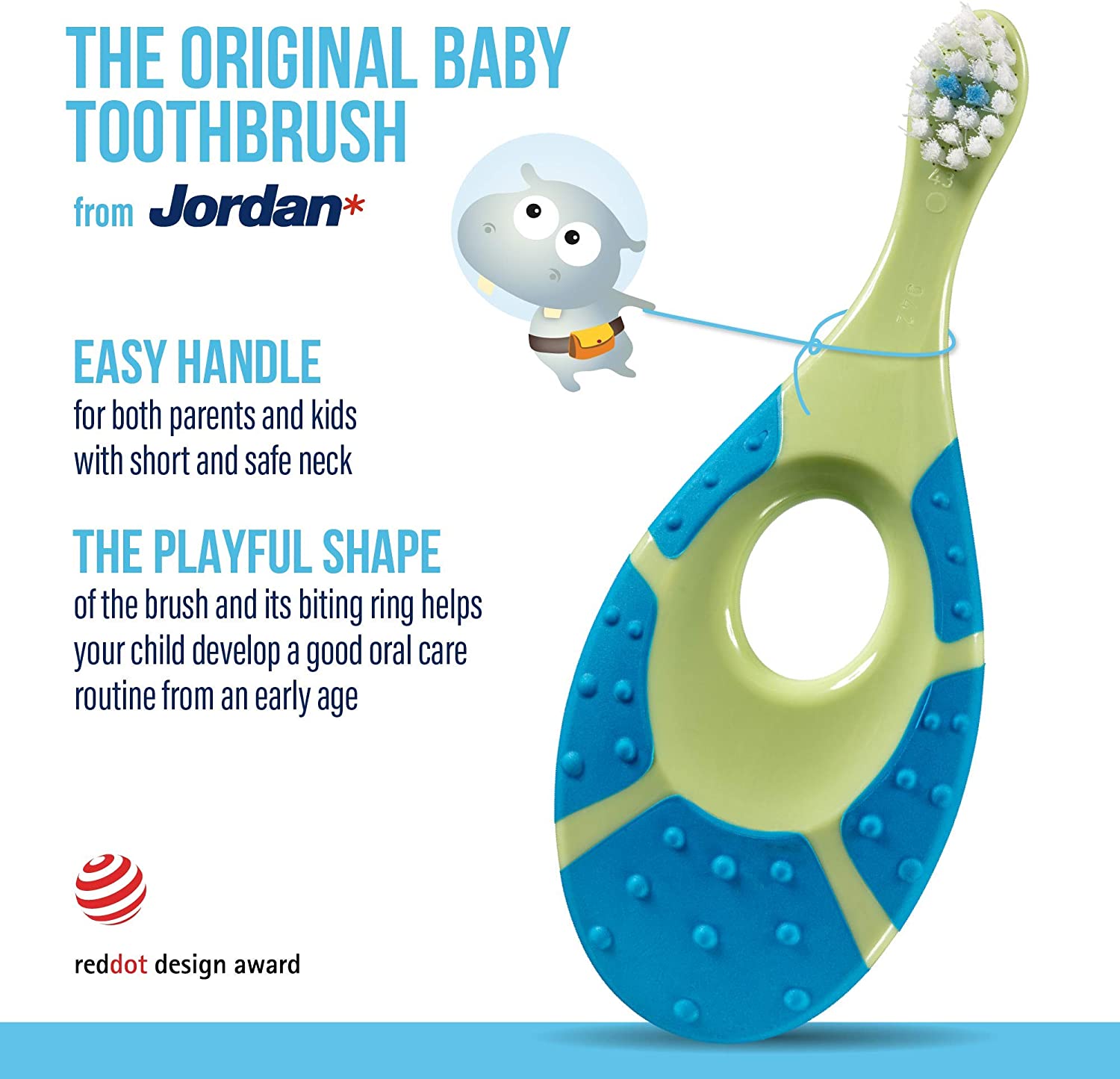 Дитяча зубна щітка Jordan Step1, 0 - 2 роки, м'яка, бузковий з фіолетовим (6220100) - фото 3