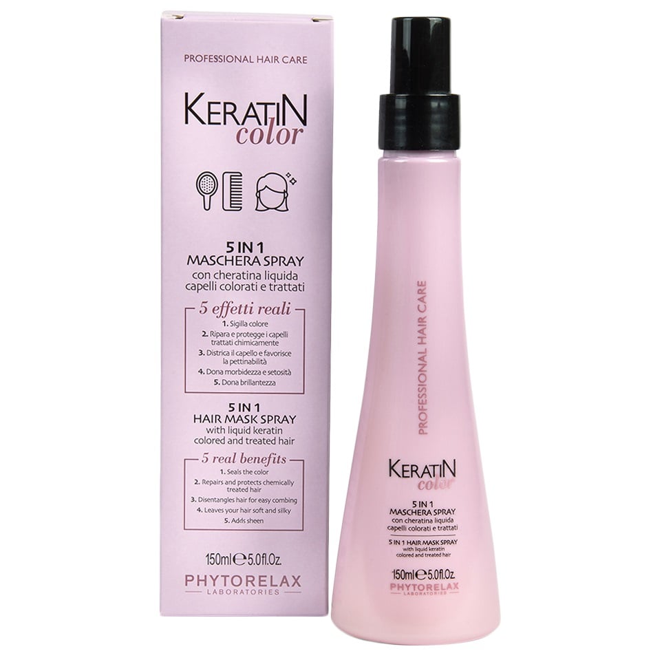 Маска-спрей Phytorelax Keratin Color 5 в 1 для фарбованого волосся, 150 мл (6025280) - фото 1