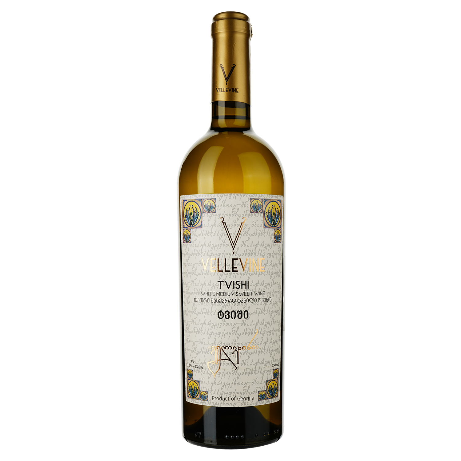 Вино Vellevine Tvishi белое полусладкое 0.75 л - фото 1