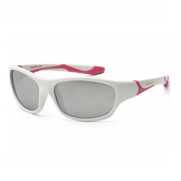Детские солнцезащитные очки Koolsun Sport, 3-8 лет, белый с розовым (KS-SPWHCA003) - фото 1