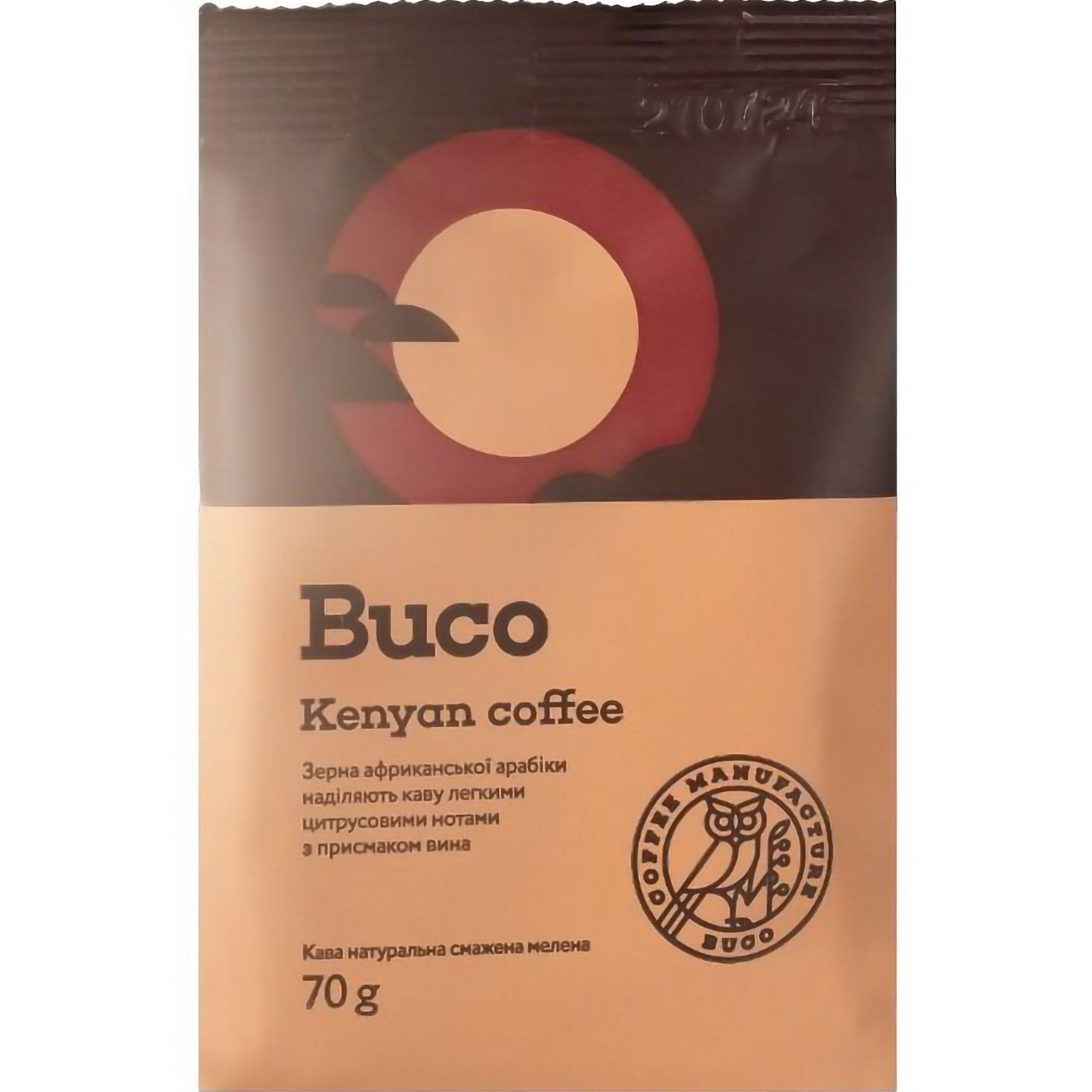 Кава мелена натуральна Buco Kenyan coffee, смажена, 70 г (901954) - фото 1