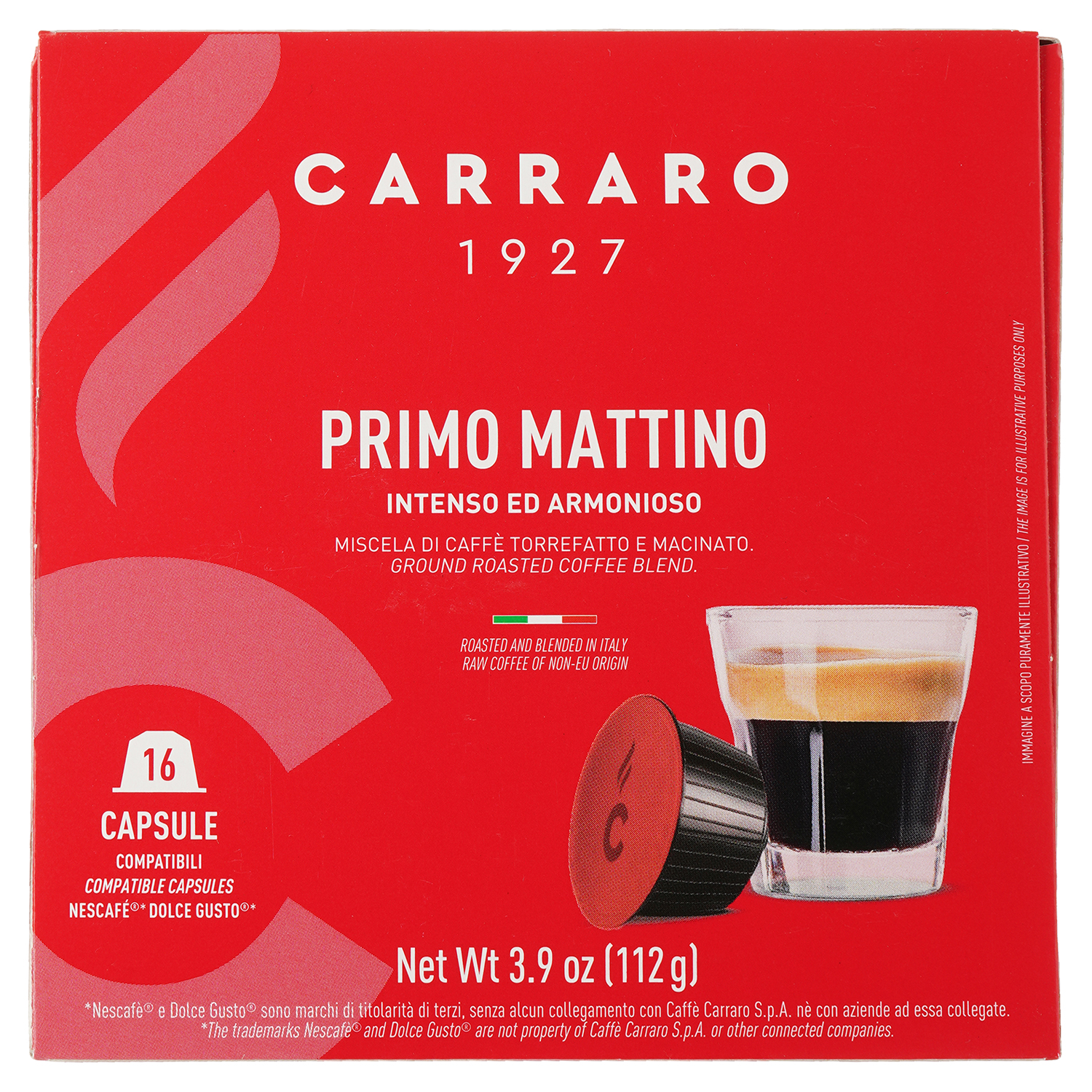 Кава в капсулах Carraro Dolce Gusto Primo Mattino, 16 капсул - фото 1