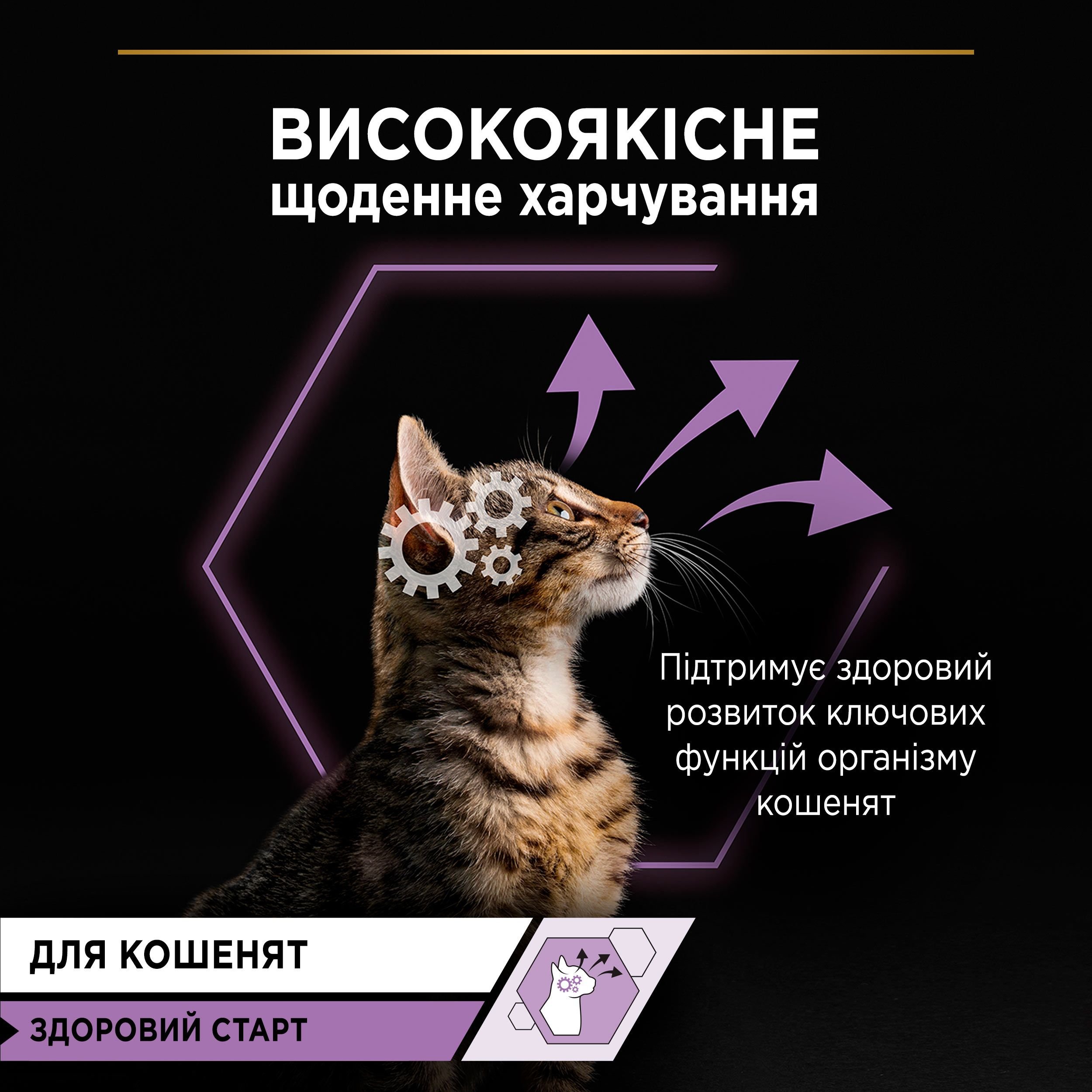 Вологий корм для кошенят Purina Pro Plan Kitten Healthy Start шматочки у підливці з індичкою 850 г (10 шт. х 85 г) - фото 5