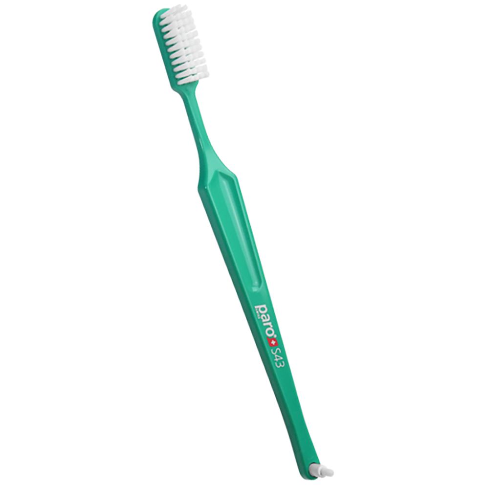 Зубная щетка Paro Swiss S43 с монопучковой насадкой мягкая зеленая - фото 1