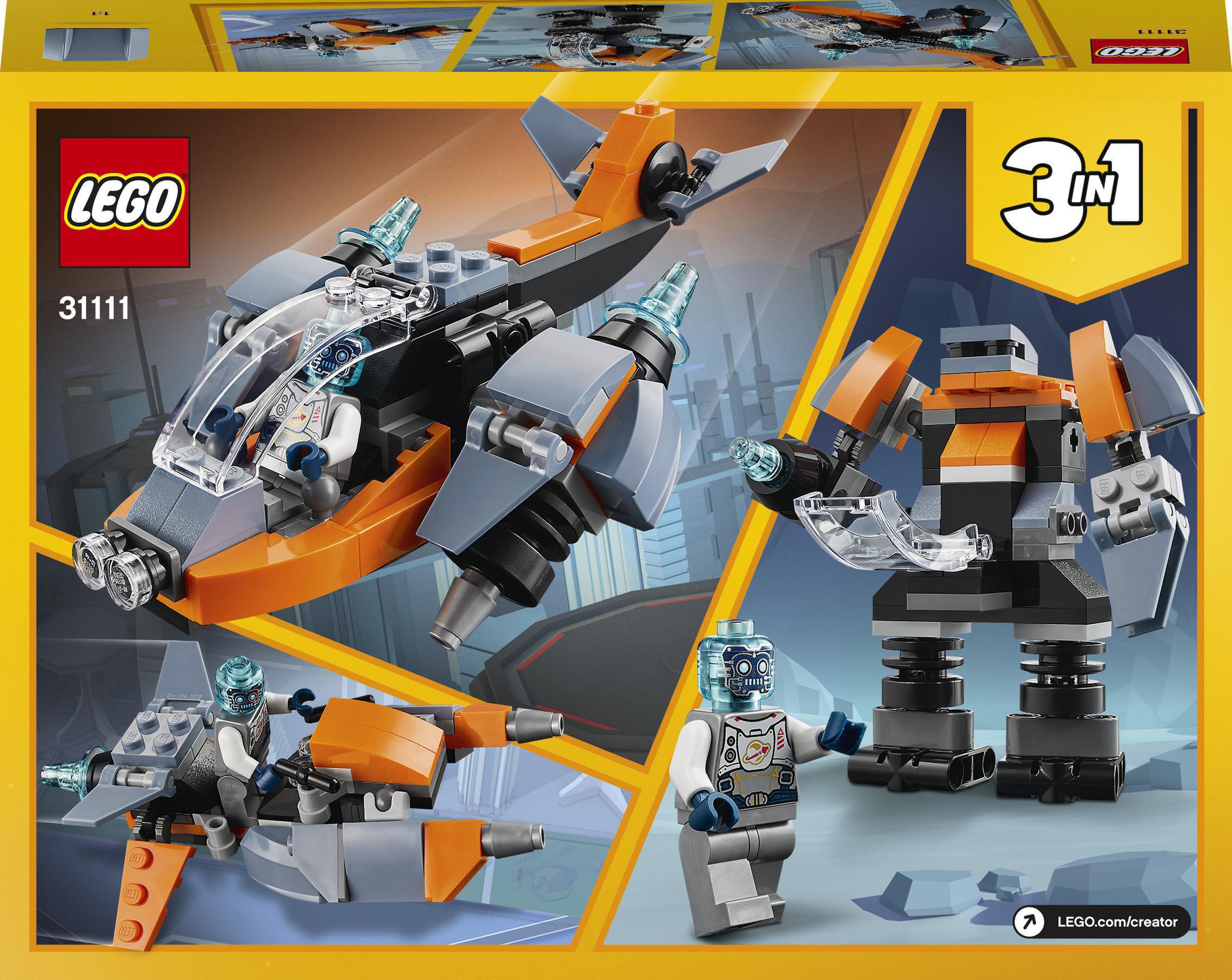 Конструктор LEGO Creator Кібердрон, 113 деталей (31111) - фото 2
