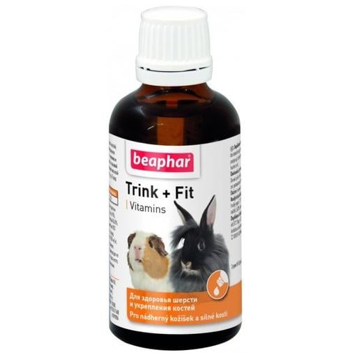 Витамины для шерсти и костей Beaphar Trink + Fit грызунов и кроликов, 50 мл (10260) - фото 1