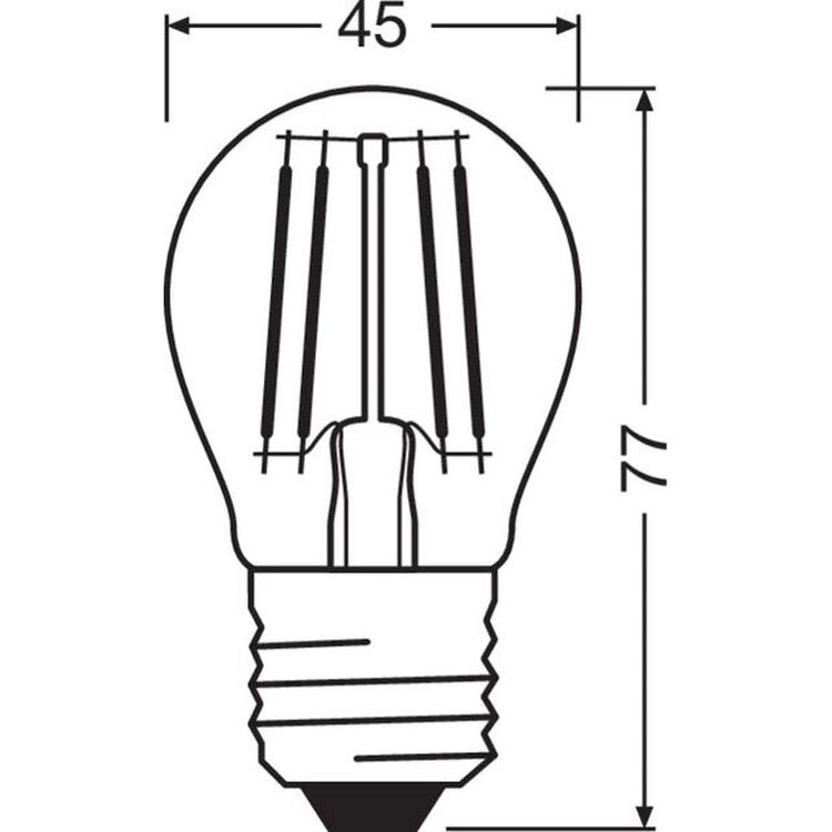 Лампа Osram LED 5.5 Вт E27 P60 філаментна (4058075434882) - фото 3